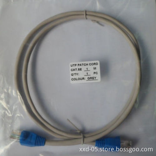 UTP Cat5E White PVC, 26AWG Stranded CCA with Blue Boot for 100MHz Ethernet Working